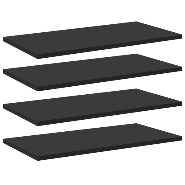 Bücherregal Bretter Schwarz 60x30 cm, 8er Set
