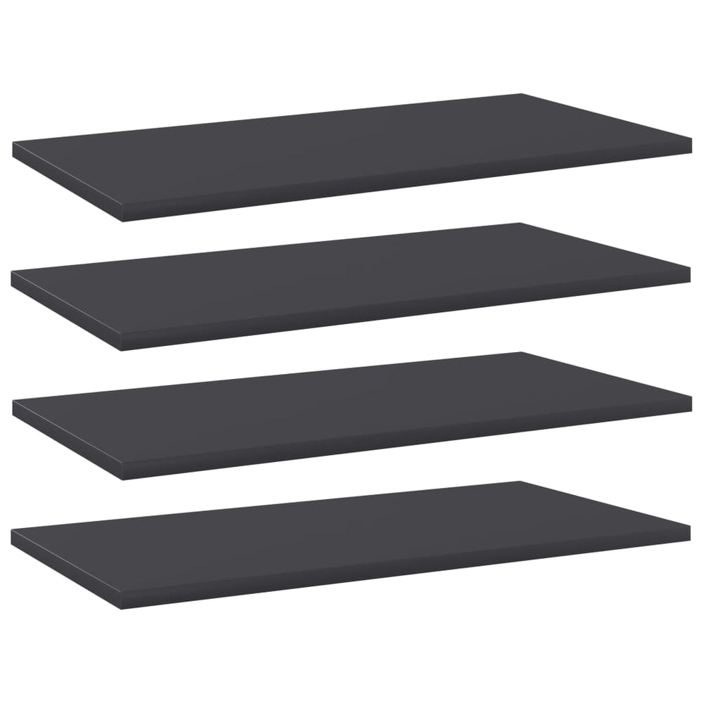 Bücherregal Bretter Grau 60x30 cm, 4er Set