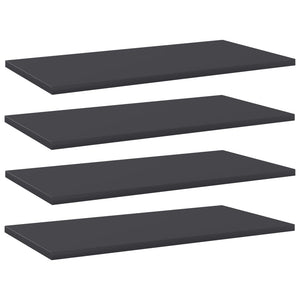 Bücherregal Bretter Grau 60x30 cm, 4er Set