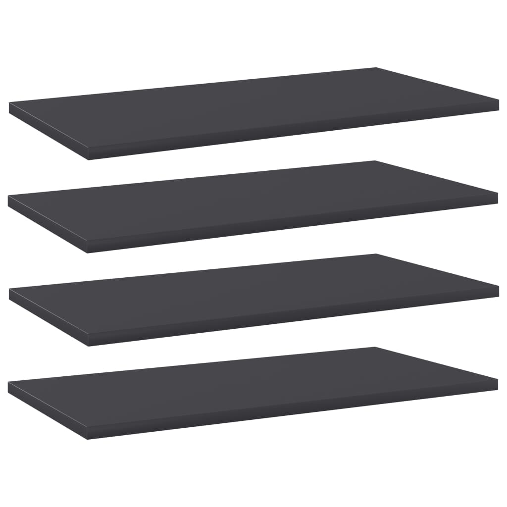 Bücherregal Bretter Grau 60x30 cm, 4er Set