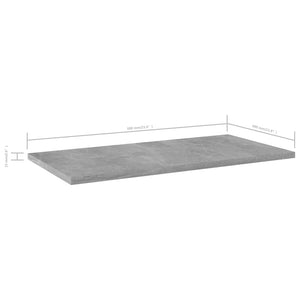 Bücherregal Bretter Betongrau 60x30 cm, 4er Set