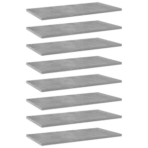 Bücherregal Bretter Betongrau 60x30 cm, 8er Set