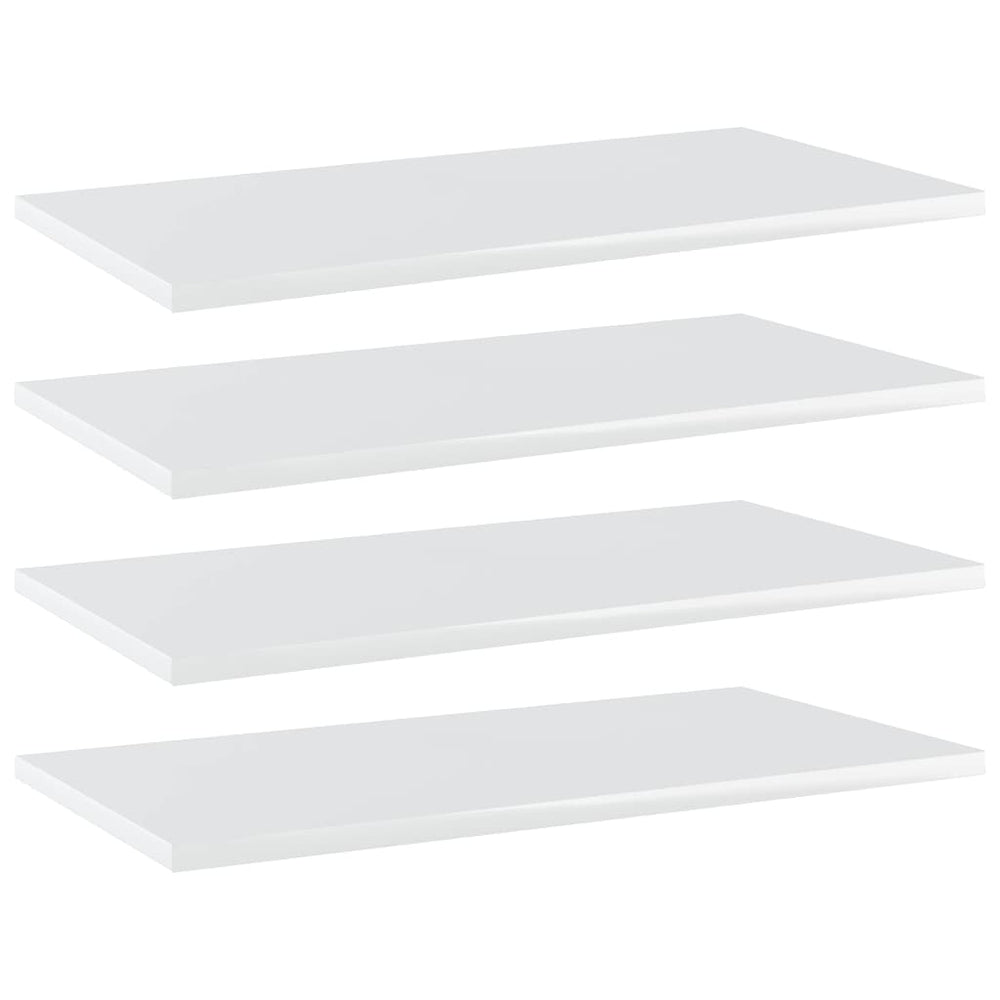 Regalbretter Hochglanz Weiß 60x30 cm, 4er-Set