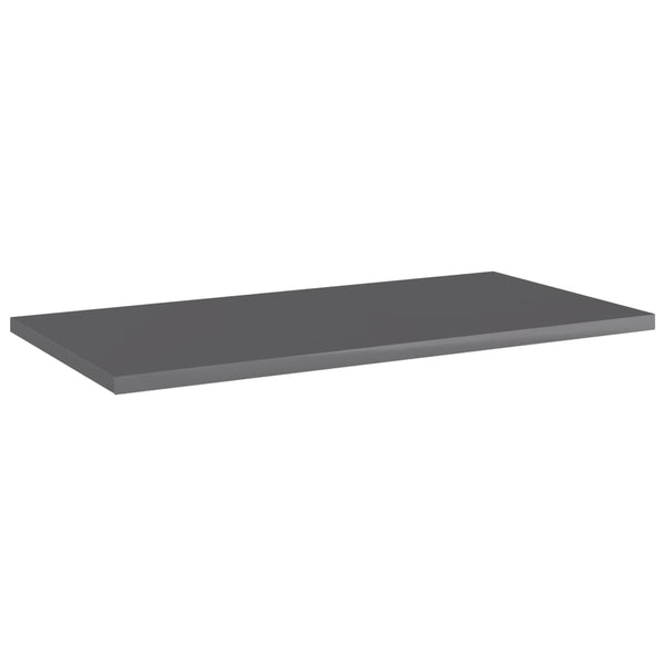 Bücherregal Bretter Hochglanz Grau 60x30 cm, 4er Set
