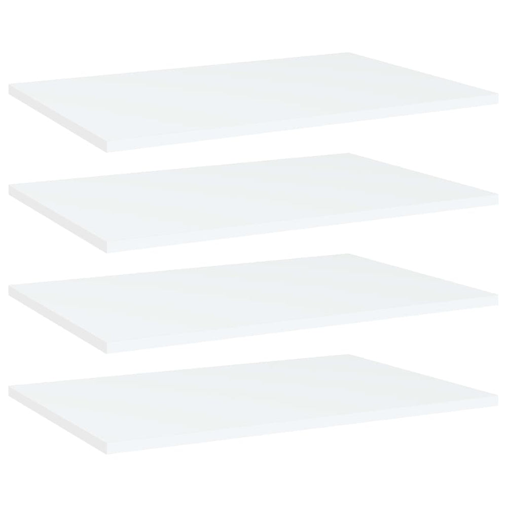 Weiße Bücherregal Bretter 60x40 cm, 4er-Set