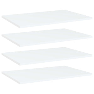 Weiße Bücherregal Bretter 60x40 cm, 4er-Set