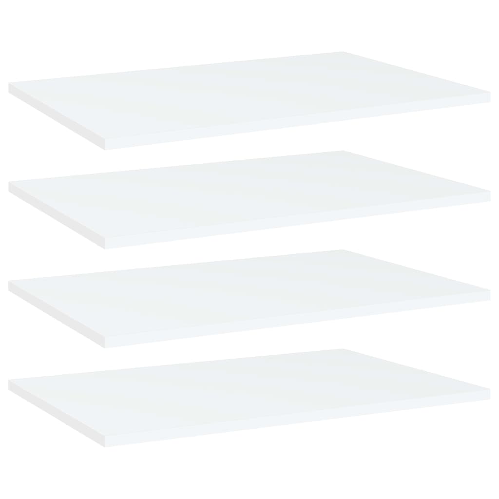 Weiße Bücherregal Bretter 60x40 cm, 4er-Set