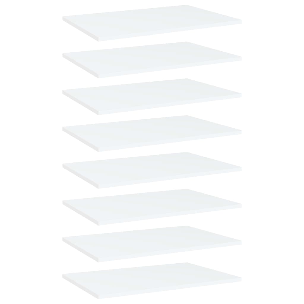Bücherregal Bretter Weiß 60x40 cm, 8er Set