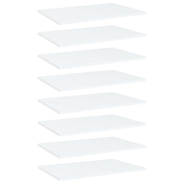 Bücherregal Bretter Weiß 60x40 cm, 8er Set