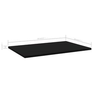 Schwarze Bücherregal-Bretter, 60x40cm, 8er-Set