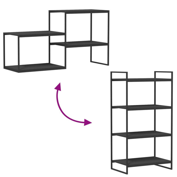 Bücherregal Bretter Grau 60x40 cm, 4er-Set