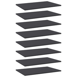 Bücherregal Bretter Grau 60x40 cm, 8er Set
