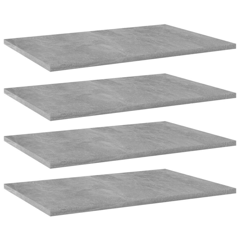Betongraue Bücherregal Bretter, 4er Set