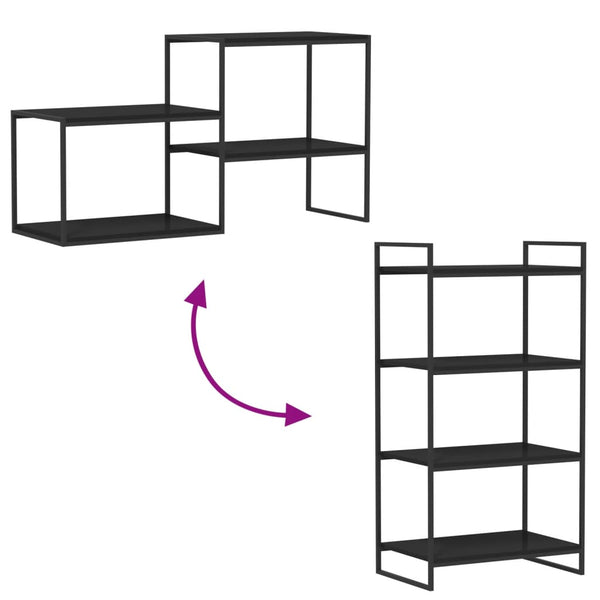 Bücherregal Bretter Hochglanz Schwarz 60x40 cm, 4er Set
