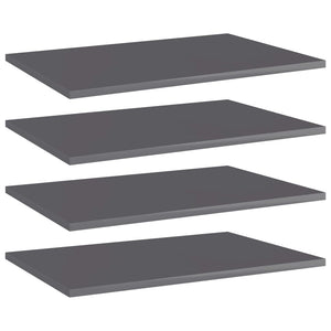 Bücherregal Bretter Hochglanz Grau 60x40