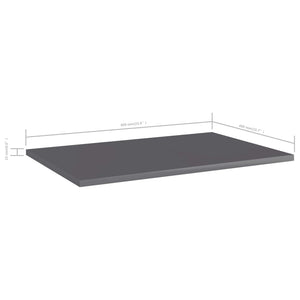 Bücherregal Bretter Hochglanz Grau 60x40
