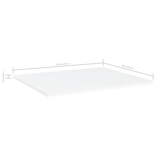 Bücherregal Bretter Weiß 60x50 cm, 8er Set