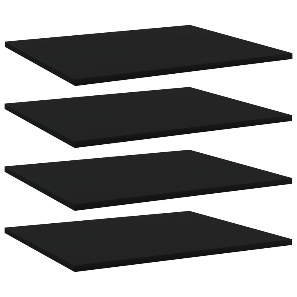Bücherregal Bretter Schwarz 60x50 cm, 4er Set