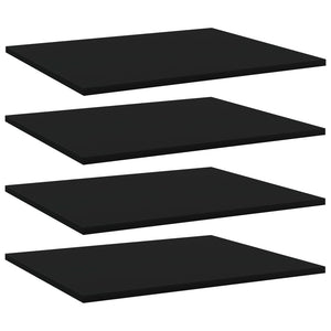 Bücherregal Bretter Schwarz 60x50 cm, 4er Set