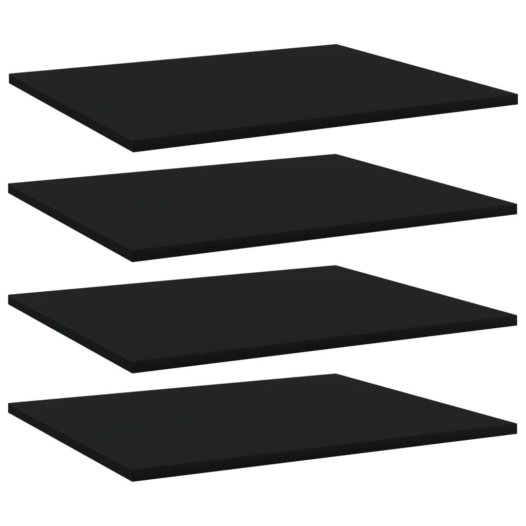 Bücherregal Bretter Schwarz 60x50 cm, 4er Set