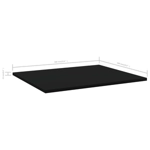 Bücherregal Bretter Schwarz 60x50 cm, 4er Set