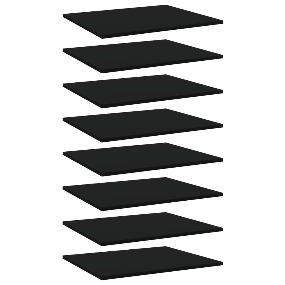 Regalbretter Schwarz 60x50 cm, 8er-Set