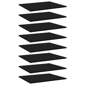 Regalbretter Schwarz 60x50 cm, 8er-Set