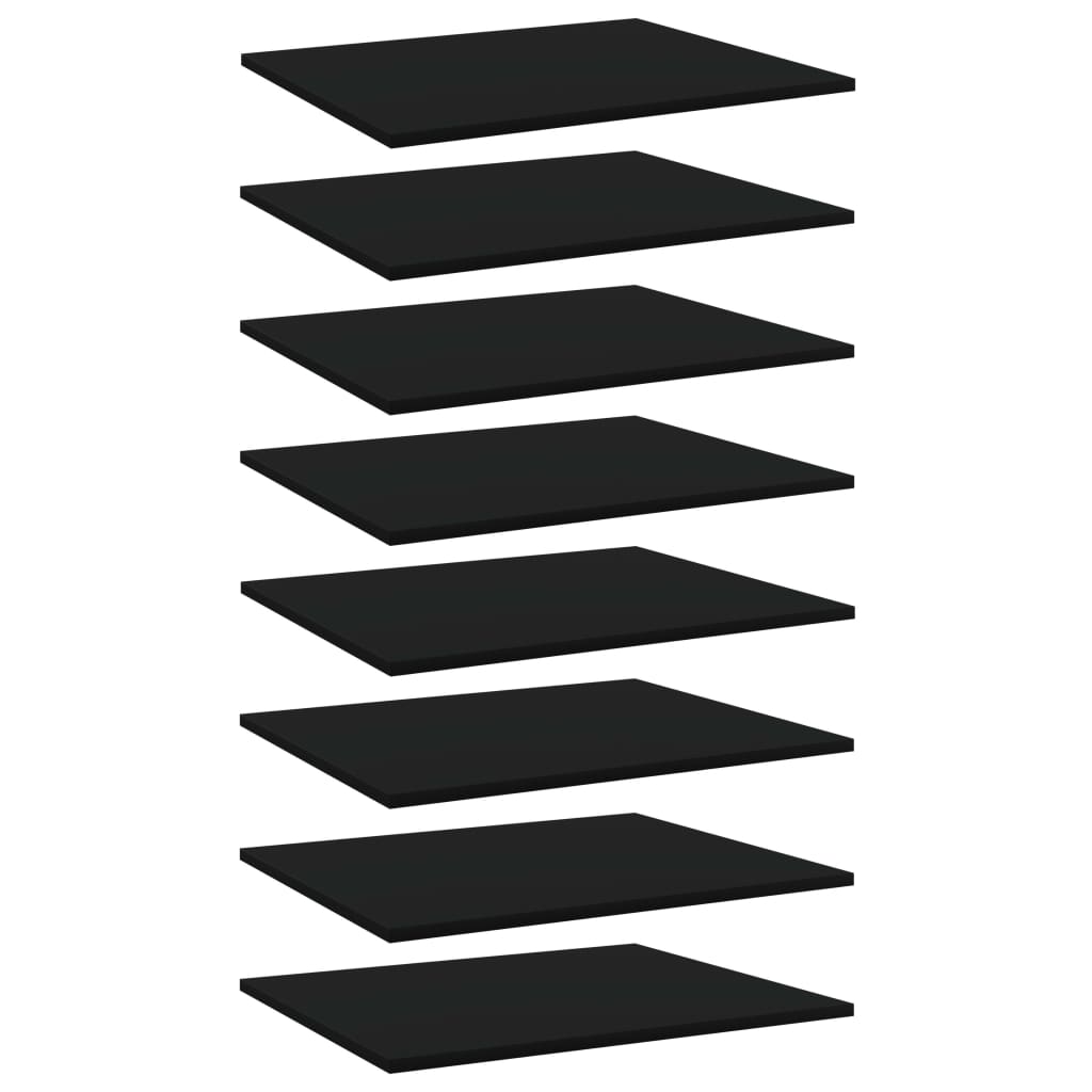 Regalbretter Schwarz 60x50 cm, 8er-Set