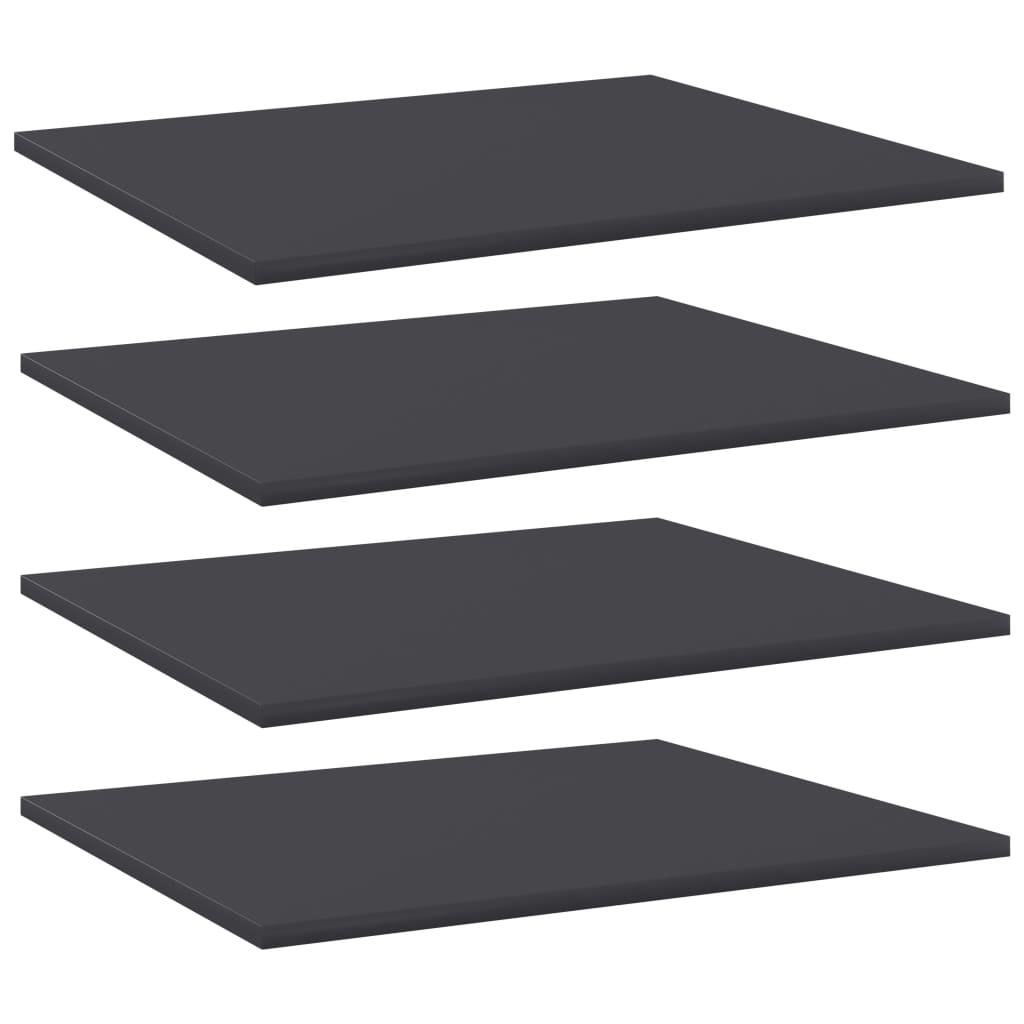 Bücherregal Bretter Grau 60x50 cm, 4er Set