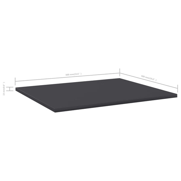 Bücherregal Bretter Grau 60x50 cm, 8er Set