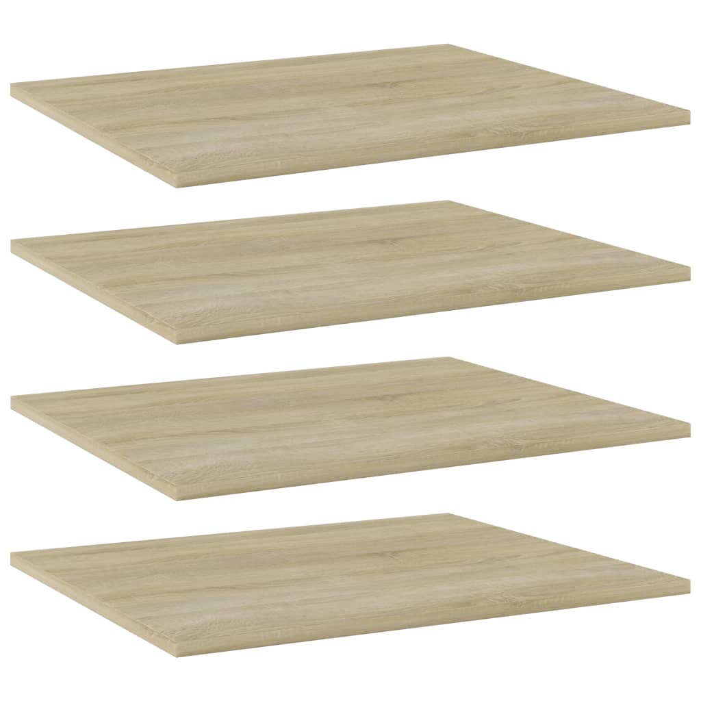 Bücherregal Bretter 60x50 cm Sonoma Eiche, 4er Set