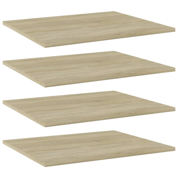 Bücherregal Bretter 60x50 cm Sonoma Eiche, 4er Set