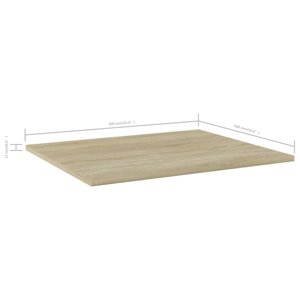 Bücherregal Bretter 60x50 cm Sonoma Eiche, 4er Set
