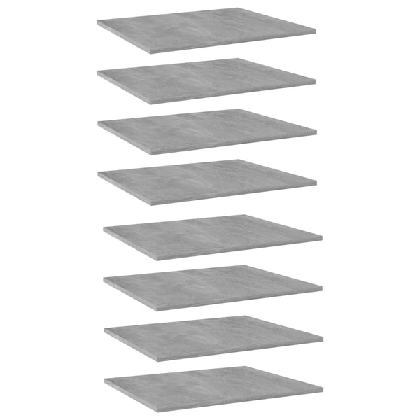 Bücherregal Bretter Betongrau 60x50 cm, 8 Stk