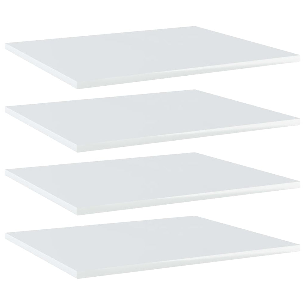 Bücherregal Bretter Hochglanz Weiß 60x50 cm, 4er Set