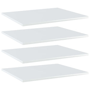 Bücherregal Bretter Hochglanz Weiß 60x50 cm, 4er Set