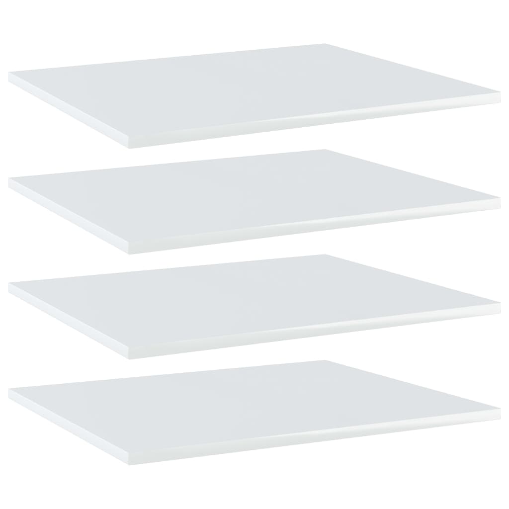 Bücherregal Bretter Hochglanz Weiß 60x50 cm, 4er Set