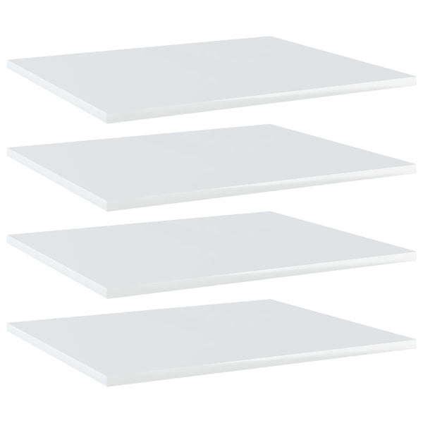 Bücherregal Bretter Hochglanz Weiß 60x50 cm, 4er Set