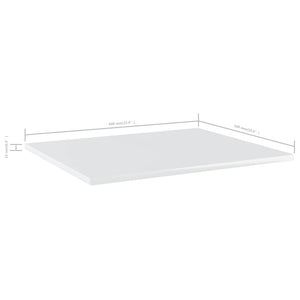 Bücherregal Bretter Hochglanz Weiß 60x50 cm, 4er Set