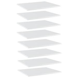 Regalbretter Hochglanz Weiß 60x50 cm, 8er Set