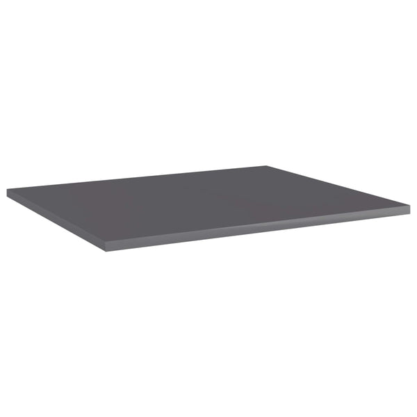 Bücherregal Bretter Grau Hochglanz 60x50 cm, 8er-Set