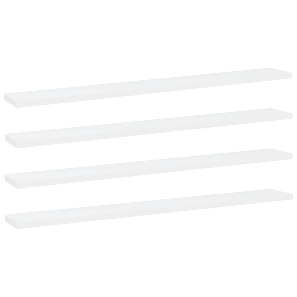 Weiße Bücherregal Bretter, 80 cm, 4er Set