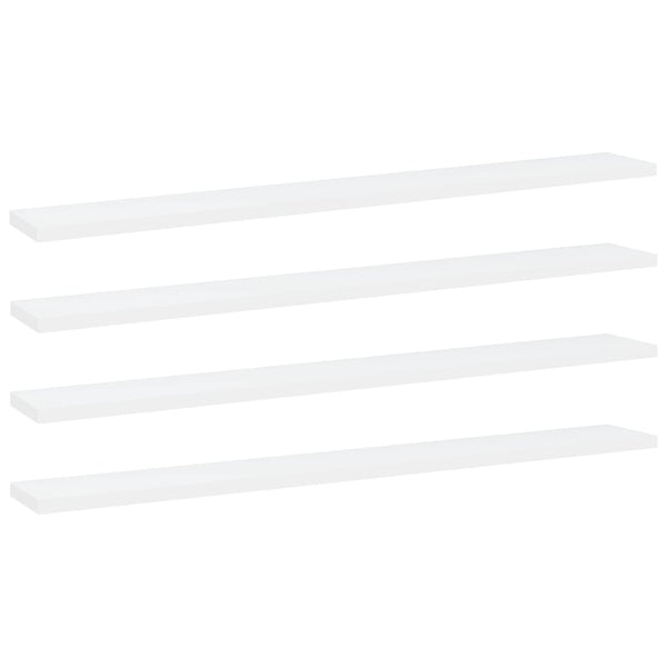 Weiße Bücherregal Bretter, 80 cm, 4er Set