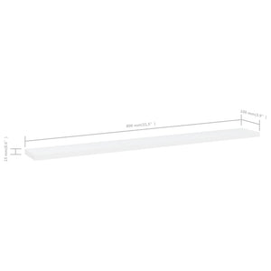 Weiße Bücherregal Bretter, 80 cm, 4er Set