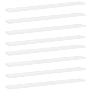 Regalbretter Weiß 80x10 cm, 8er Set