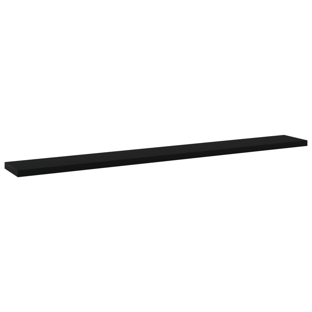 Bücherregal Bretter Schwarz 80x10 cm, 4er-Set