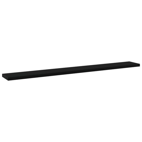 Bücherregal Bretter Schwarz 80x10 cm, 4er-Set