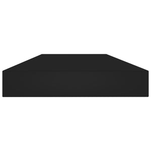 Bücherregal Bretter Schwarz 80x10 cm, 4er-Set