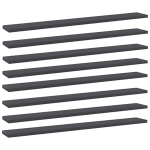 Bücherregal Bretter Grau 80cm 8er-Set