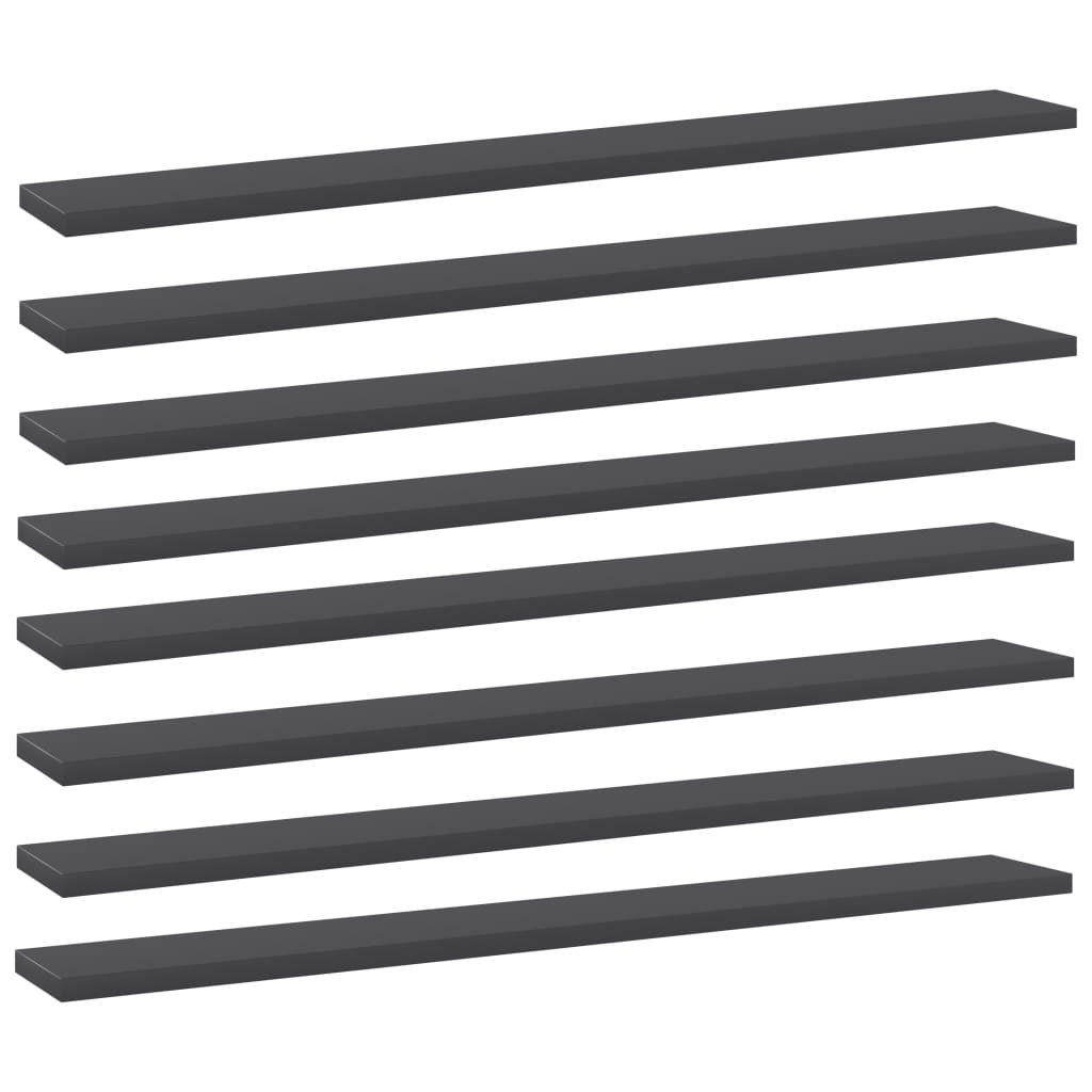 Bücherregal Bretter Grau 80cm 8er-Set